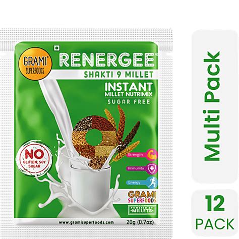 Buy GRAMI SUPERFOODS Renergee Shakti 9 Millet Instant Nutrimix - Gluten ...