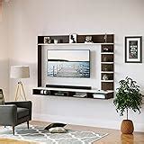 Bluewud Primax Engineered Wood Tv Entertainment Wall Unit Wenge & White ...
