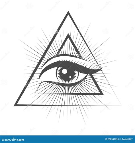 All Seeing Eye In Triangle Masonic Symbol Emblem Royalty-Free ...