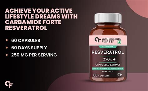Carbamide Forte Resveratrol 250mg with Grape Seed Extract | Pharma ...