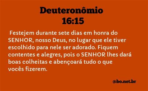 Deuteronômio 16:15 - NTLH