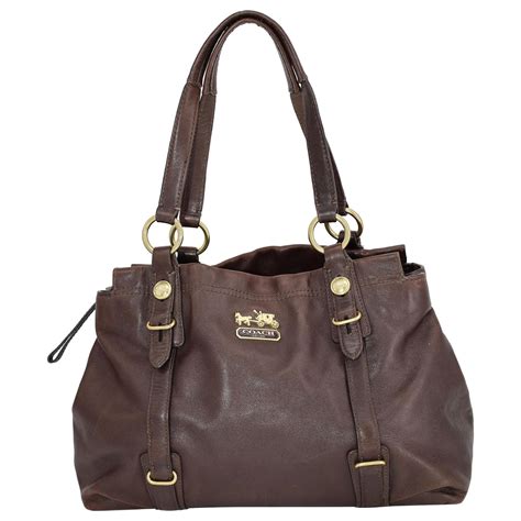 Coach Madison Mia Handbag in Brown Leather ref.871069 - Joli Closet