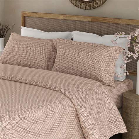 Buy BOUTIQUE LIVING Cottage Garden Cotton 300TC Geometric Print 3Pcs ...