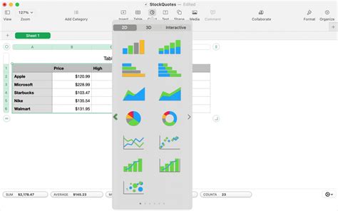 Image result for How to Create Charts in Numbers