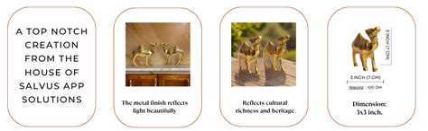 Buy Salvus APP SOLUTIONS Elegance in Metal Camel Showpiece Set ...