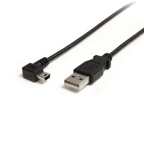 Amazon.com: StarTech Mini USB Cable - A to Right Angle Mini B - 3 Feet ...