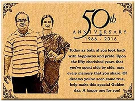 Incredible Gifts India 50th Wedding Anniversary Personalized Engraved ...