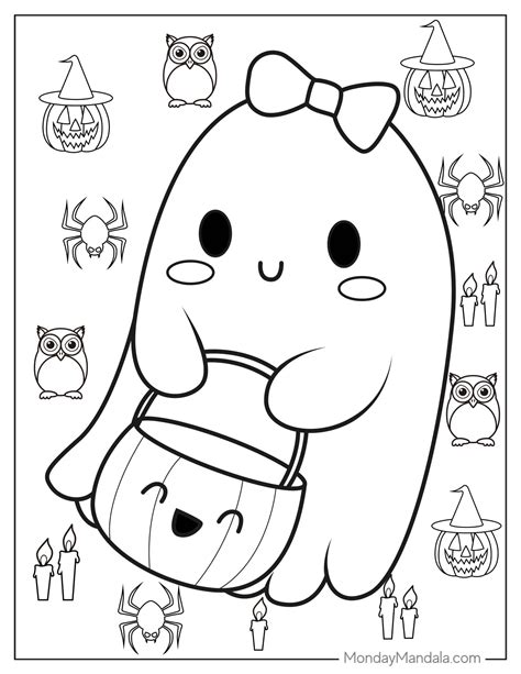 30 Ghost Coloring Pages (Free PDF Printables) | Coloring pages, Free ...