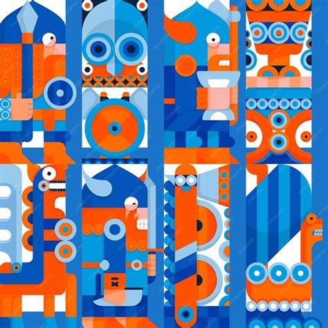 Seamless pattern with northern fantasy viking warriors | Premium Vector