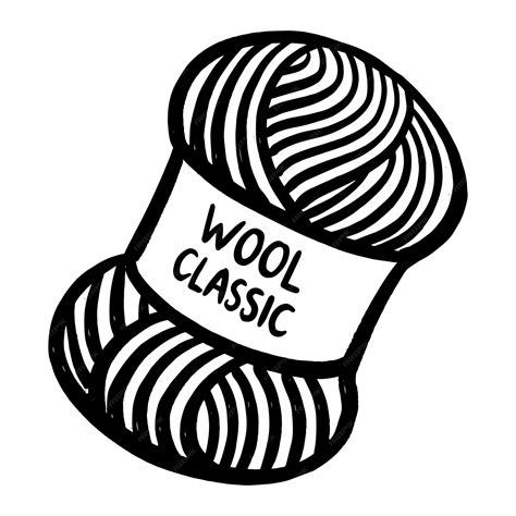 Premium Vector | Wool yarn hand drawn illustration hand craft knitting