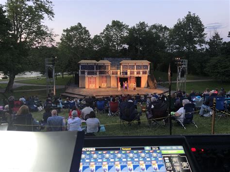 View from the booth at the 44th annual Shakespeare in Delaware Park ...