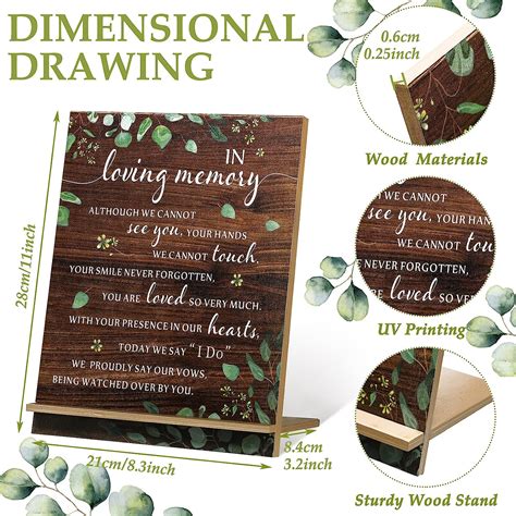 Buy Memorial Table Sign for Wedding, Wedding Wooden Decorations for ...