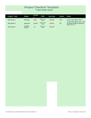 Fillable Online To Do List Template - Yummydocs Fax Email Print - pdfFiller
