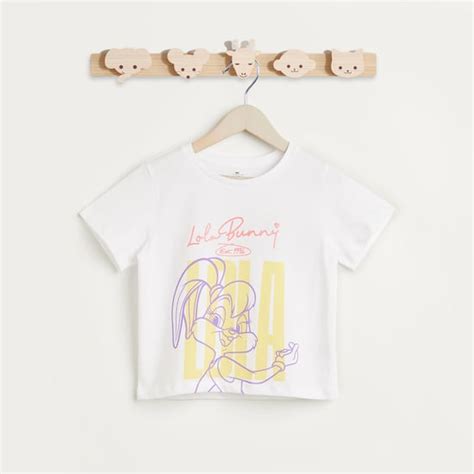 Juniors Looney Tunes Glitter Foil Print T-shirt