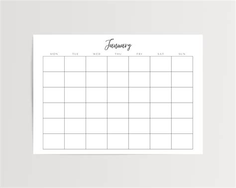 Printable Monthly Calendars - My Edu Worksheet