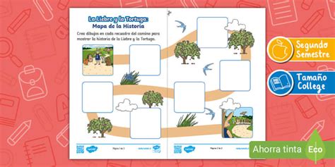 Guía de Trabajo La Liebre y la Tortuga Secuenciar - Twinkl