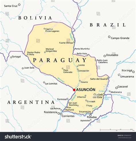 Paraguay Capital Map