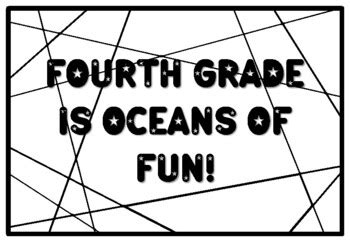 FOURTH GRADE IS OCEANS OF FUN! Fourth Grade Summer Fun Packet, 1st Day ...