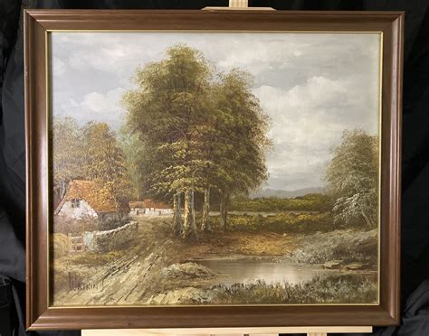 Traditional Rural landscape by Watkins- Oil on Canvas - Britannia Art