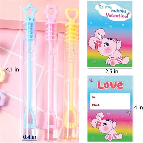 Buy Valentines Day Cards for Kids with Mini Bubble Wands, 36Pcs ...