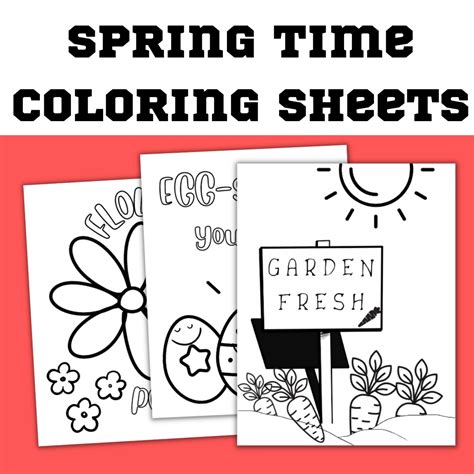 Spring Time Coloring Pages | Coloring pages, Spring time, Classroom fun