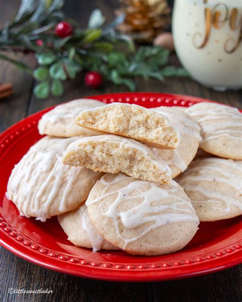 Glazed Eggnog Cookies Recipe - Little Sweet Baker