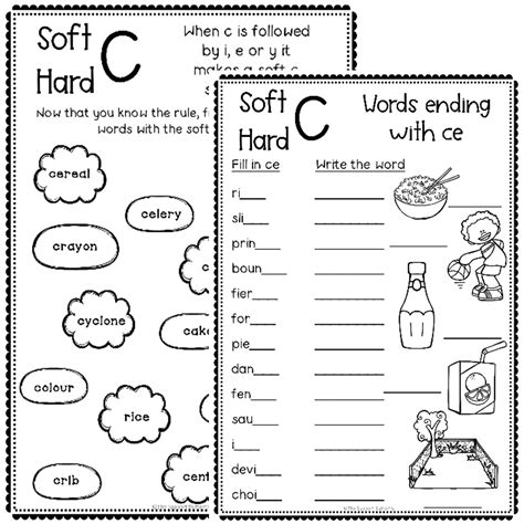 Soft C And Hard C Words Worksheets - Free Worksheets Printable