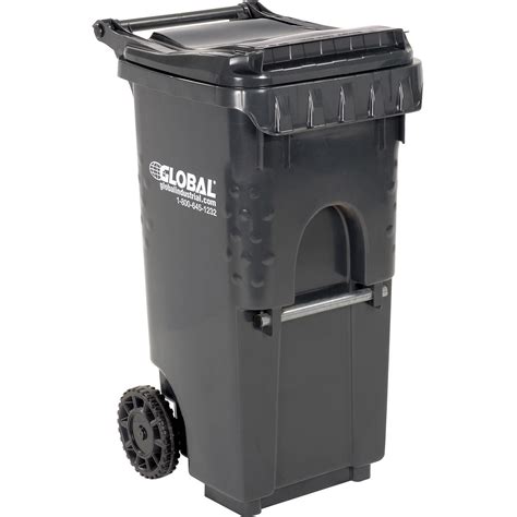 Global Industrial 35 Gallon Mobile Trash Container, Gray - Walmart.com