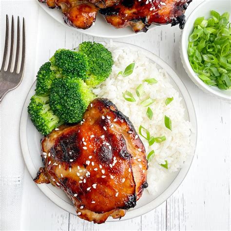 Oven Baked Teriyaki Chicken Thighs (Boneless or Bone-in) - Midwestern ...