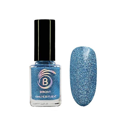 Buy Beromt Blue Wave Holographic Nail Polish, Glitter Nail Paint, Nail ...