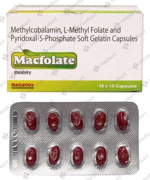 MACFOLATE CAPSULE 10'S, Price, Composition & Generic Alternatives - Medkart