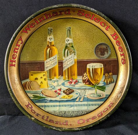 At Auction: PRE PRO BEER TRAY HENRY WEINHARD PORTLAND OREGON