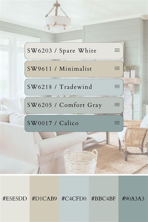 Coastal Paint Color Palette Perfect For Your Beach House