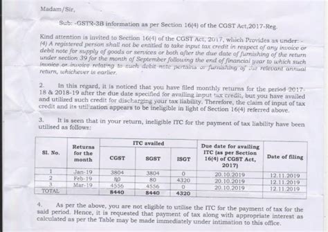 GST Notice for Payment of Interest
