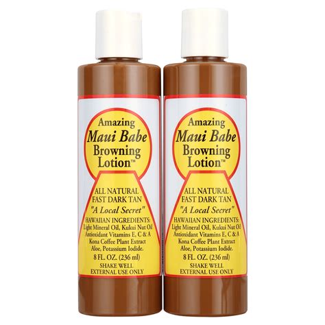 Maui Babe Browning Self Tanner Lotion, 8 oz, Hawaiian Moisture, 2 Pack ...