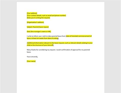 Image result for Requesting Paternity Leave Sample