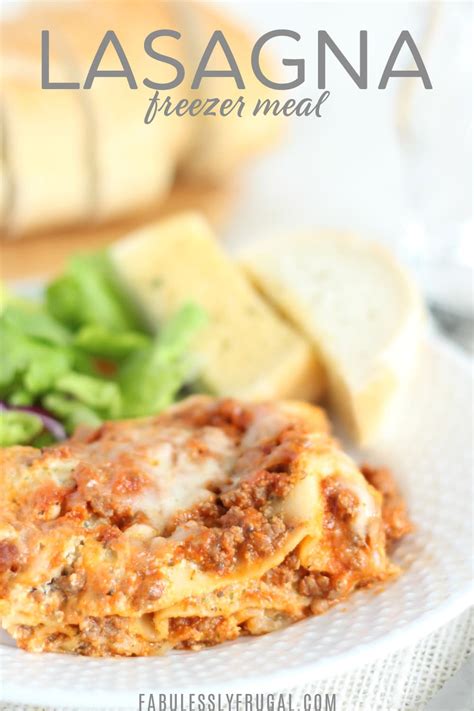 Easy Homemade Lasagna Freezer Meal Recipe   Fabulessly Frugal