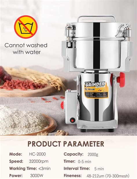CGOLDENWALL Electric Grain Grinder Mill - High-speed India | Ubuy