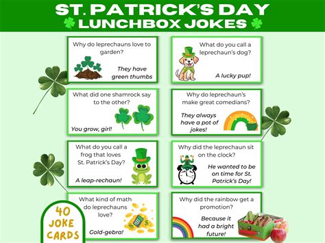 St patrick s day jokes for kids lunchbox jokes funny printable jokes ...