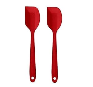 Buy FS COOL Set of 2 -Silicone Spatulas,Rubber Spatula with Solid ...