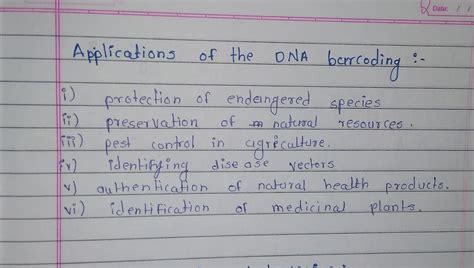 Applications of DNA Barcoding - Brainly.in