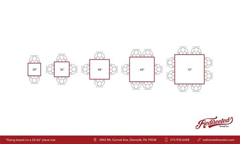 Image result for Table Size Chart