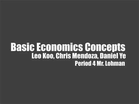 Basic Economics Concepts 的图像结果