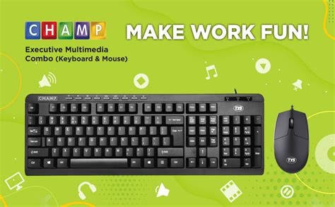 TVS ELECTRONICS Champ Executive Multimedia Combo Wired Keyboard & Mouse