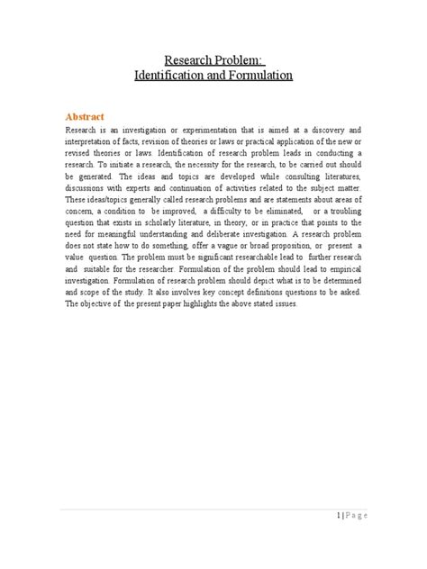 Image result for Technical Paper Sample in Problem Identification