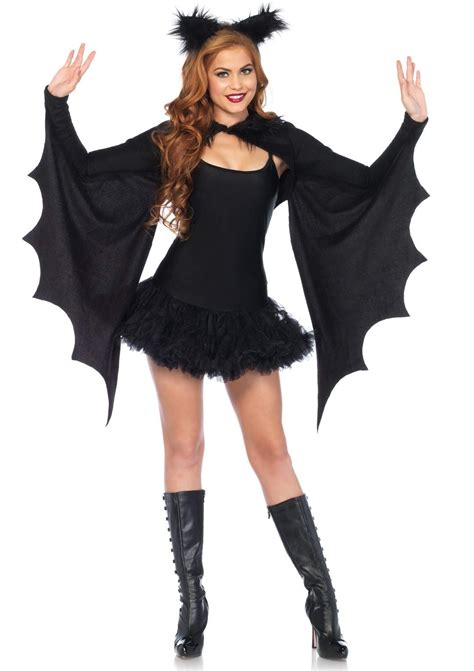 Leg Avenue Women's Cozy Bat Shrug and Headband | Halloween fancy dress ...
