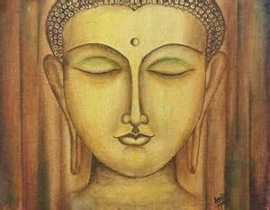 Art Corridor Canvas Buddha Acrylic Painting (14" x 18") : Amazon.in ...