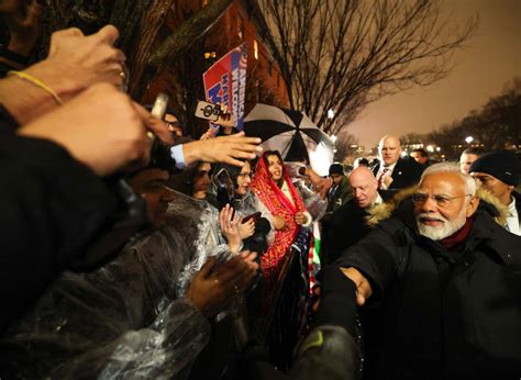 Prime Minister Modi arrives in Washington to rousing welcome by Indian ...