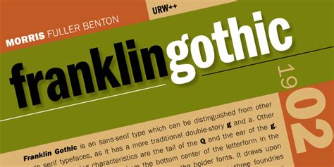 Franklin gothic font | Font Ocean
