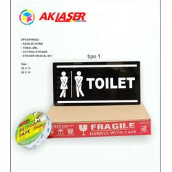 Jual AKRILIK SIGN - PAPAN NAMA AKRILIK TOILET TIPE 1 - 20 x 10, Putih ...